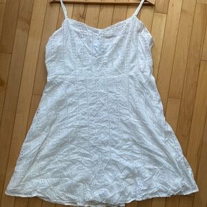 Elegant White Lace Slip Dress